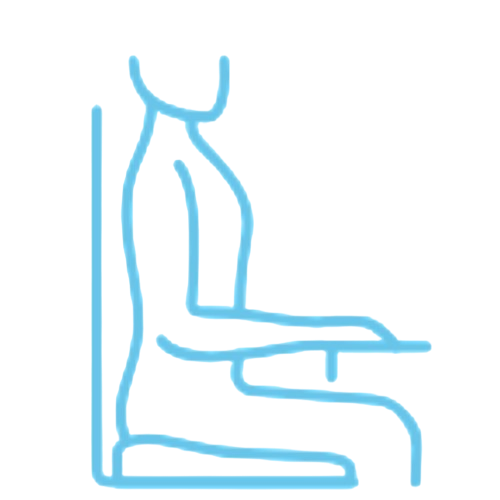 Icon of a person sitting on a chair